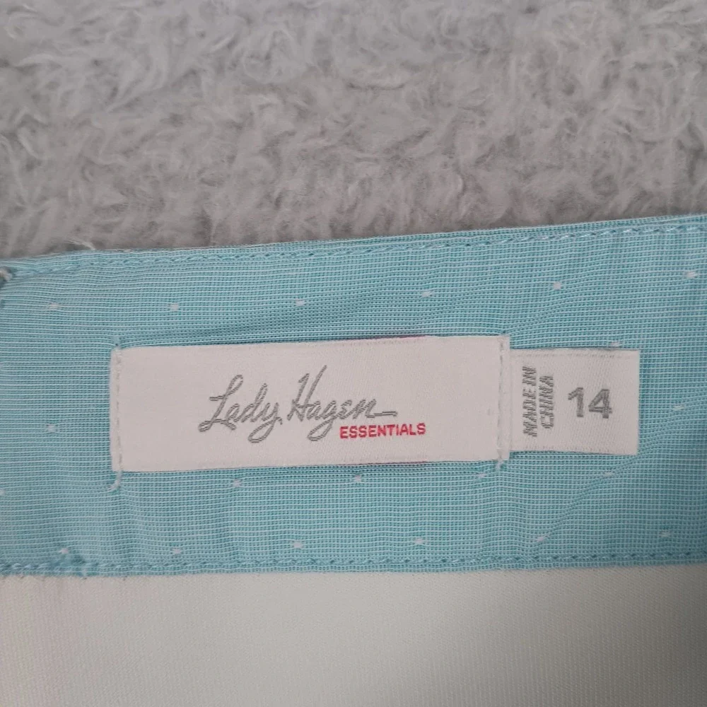 Lady Hagen Skort Essentials Womens 14 Blue Textured Dobby Dot RN104141